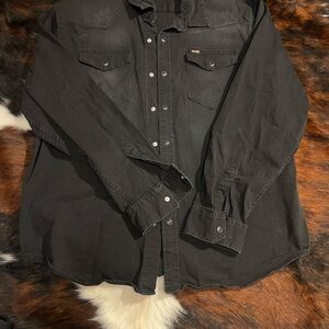 Wrangler Black Dress Shirt